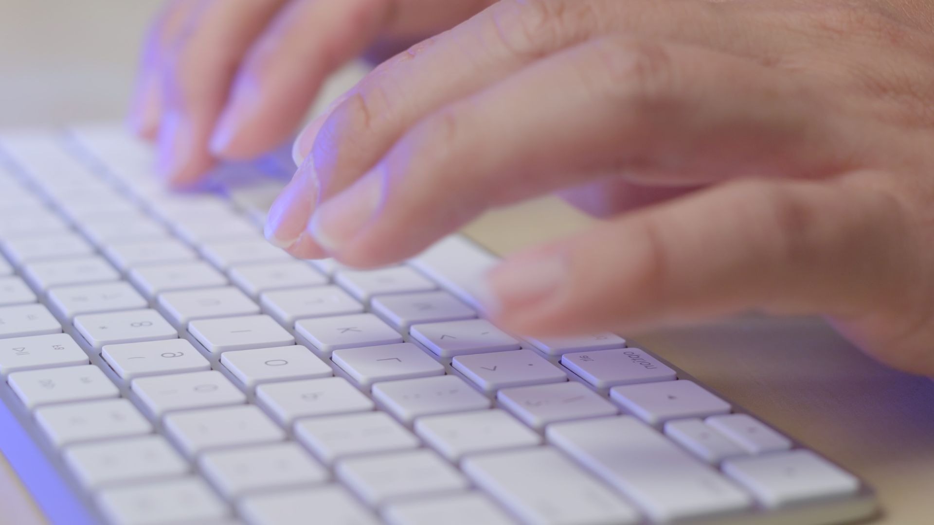 Typing Apple Keyboard